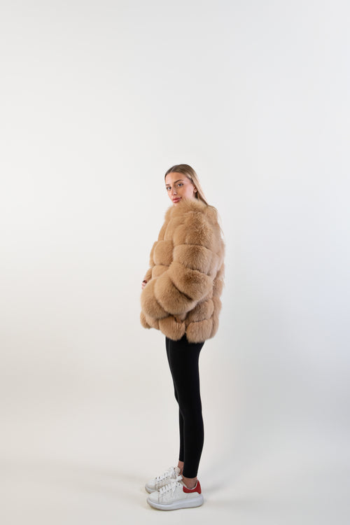 Bubble Fox Fur Coat